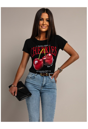 Koszulka bawełniana wiśnie