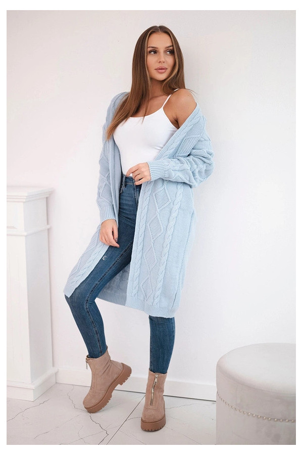 Kardigan sweter narzutka niebieski