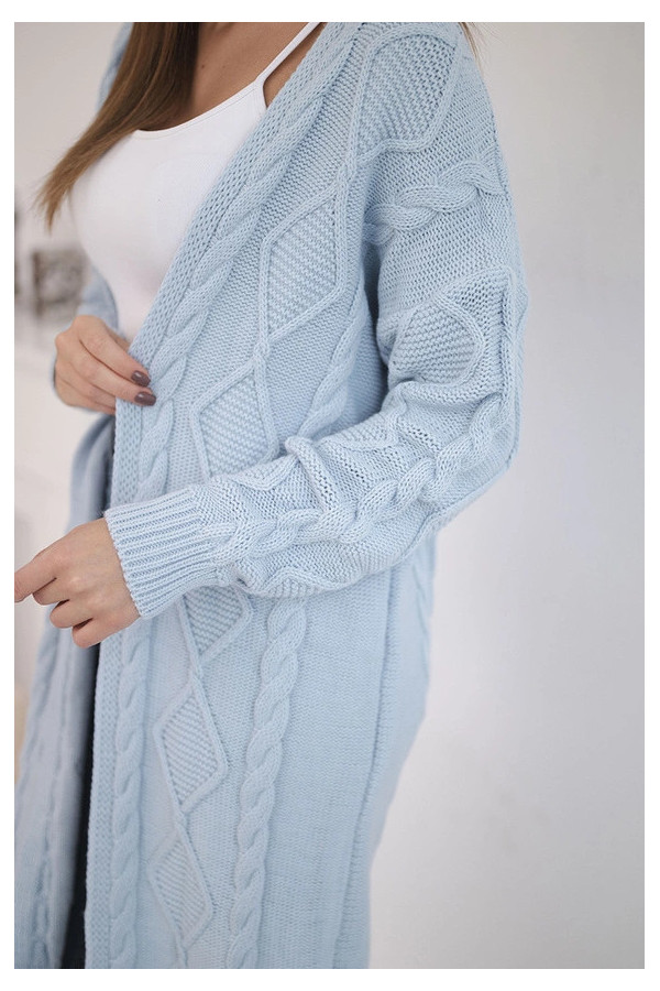 Kardigan sweter narzutka niebieski