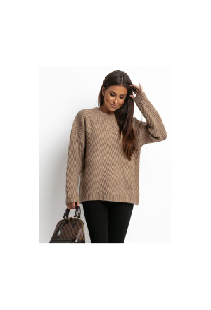 Sweter modne wzory jesienny oversize