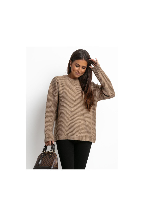 Sweter modne wzory jesienny oversize