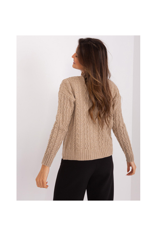 Beżowy sweterkowy komplet